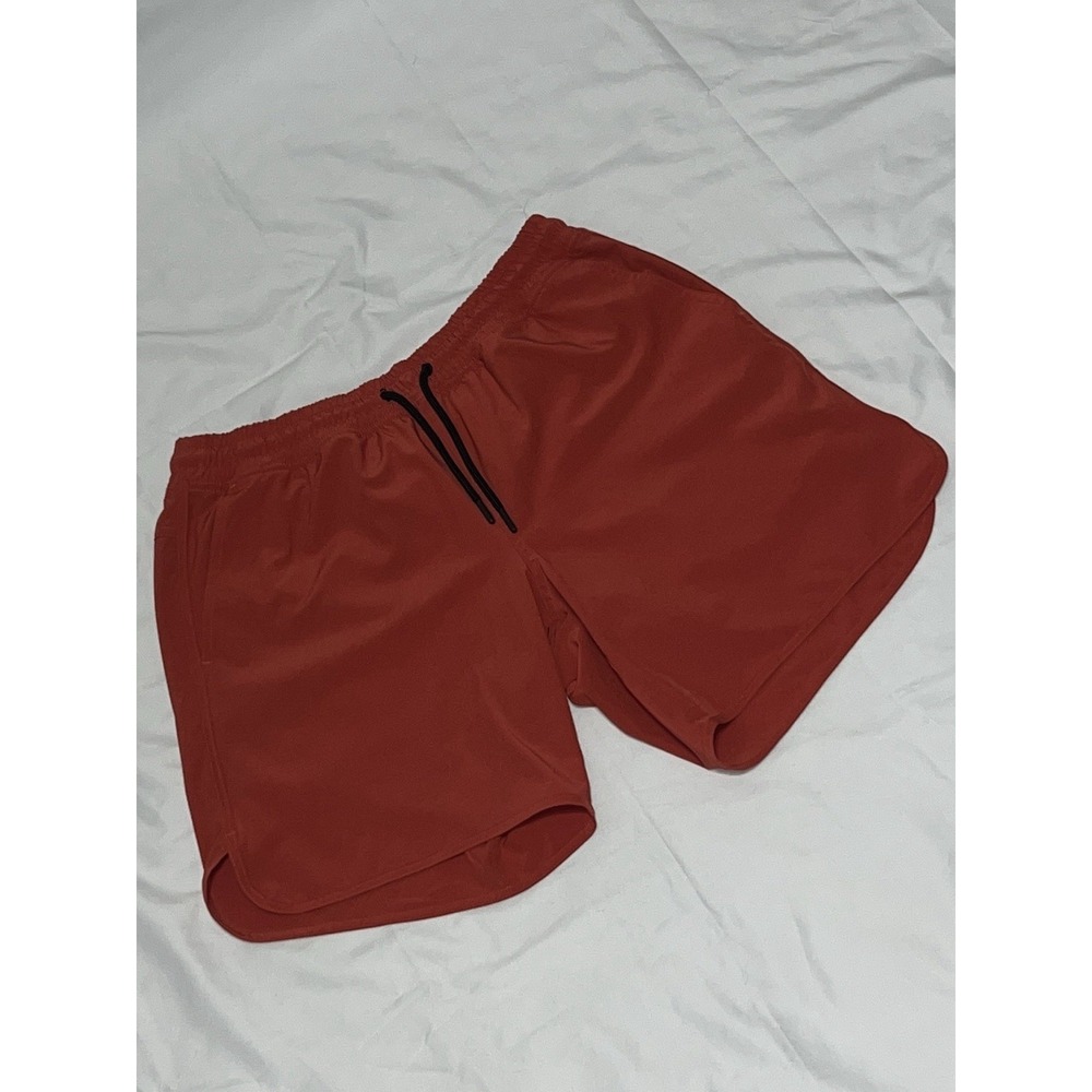 Old Navy Stretch Tech Shorts Men's Medium Active Wear Workout Exercise Red Read